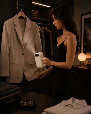 KORA concept used to touch up a blazer before work